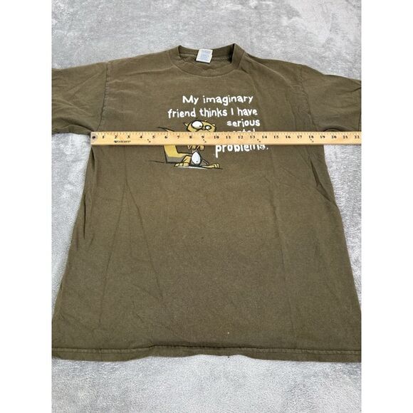 Vintage Y2K Comedy Short Sleeve T Shirt Men's Size Medium Green - Picture 7 of 10